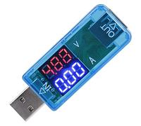 Generic USB Tester Portable Color LCD Voltmeter Ammeter USB Meter for Phone Pad Electronic Devices ABS Shell Construction (Blue)