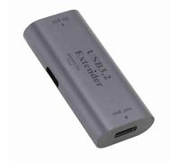 Generic USB3.2 Signal Amplifier Extender, Portable USB 3.2 Extension Adapter, Aluminum Alloy Body, 5Gbps, with 15W Charging Port for Cameras (Type C Input to Type C Output)