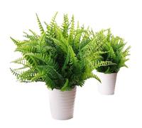 Generic UV Resistant Lifelike Artificial Boston Fern, Faux Boston Ferns Outdoor Planter Large, Realistic Fake Feen Hanging Silk Fern Stems Indoor Basket Plant Urn Fillers Front Porch