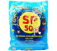 Generic V-PB-PLN-50 Multi-Coloured 12 inch Large Punch Balloons with Elastic Bouncy Bands for Party Birthday Kids Bag Fillers Wedding Decor (50 Pcs), Multicolour, PB50