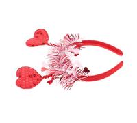 Generic Valentine's Day Heart Headband with Sequin Heart Sparkle Comfortable Elastic Fabric Hair Accessory for Women Romantic Glamour Party Decor for Festival and Celebration