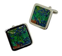 Generic Van Gogh 'Irises' Cufflinks, Silver