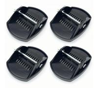 Generic Vehicle Stabilizer Jack Leveling Pad Support Base Foot Plate With Non Slip Surface And Retaining Pin And Metal Construction suitable for RVs trailers, Set Of 4, Type 1