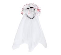 Generic Veil Bloodstain Dead Flexible Design Day the Headband and or White Rose Flower Crown with Festival Occasion
