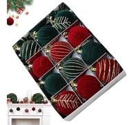 Generic Velvet Christmas Ornaments Balls, Shatterproof, 12 Pack, 2.36 Inches, Red and Green, Festive Christmas Decor