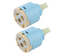 Generic Versatile 35mm Ceramic Faucet Valve Replacement 2pcs for Kitchen Bathroom Tap Prevention ABS Material