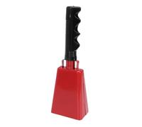 Generic Versatile High-Volume Cowbell with PVC Handle Perfect for Sporting Events Parties Durable Metal Construction 22.5x7.3x5.1cm (Red)