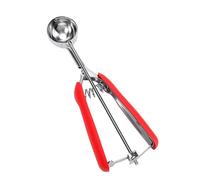 Generic Versatile Ice Cream Scooper with Rubber Handle and Spring Mechanism for Cookies Cupcakes Ice Cream 1 Piece (Woven Diameter 4cm / 1.57in)
