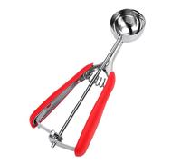 Generic Versatile Ice Cream Scooper with Rubber Handle and Spring Mechanism for Cookies Cupcakes Ice Cream 1 Piece (Woven Diameter 5cm / 1.97in)