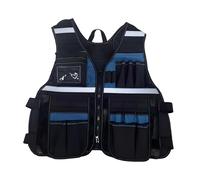 Generic Versatile Work Vest Made of Oxford with Multiple Pockets, Ideal for DIY Enthusiasts, Maintenance Workers, and More, Black and Blue