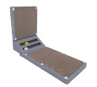 Generic Vertical Cat Scratching Board, Protect Furniture Stable L Form Cat Scratches Replaceable Wave Paper for Inner (Grey)