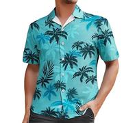 Generic VICE City Men's Casual Shirts - Comfortable Button-Down Shirts with a Loose Fit for Spring, Summer, and Autumn - Highly Stretchable and Washable, Mint Green, M