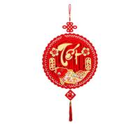 Generic Vietnamese Lunar New Year Decorations 2025, Red Velvet Hanging Ornaments, TET & Chinese Spring Festival Fu Characters, Home Decoration