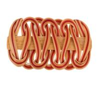 Generic Vintage Chinese Style Hairpin: Ancient Style Hair Clips - Traditional Bamboo Weaving Knot Barrettes For Wedding Updo Hair Styling Red