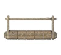 Generic Vintage Combination Padlock with Creative Password Lock Function, Zinc Alloy Metal Construction, No Rust, Unique Shape, Classic Retro Style, for Collectible and Ornament Use