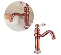 Generic Vintage Design Brass Bathroom Faucet Single Hole Single Handle Basin Mixer Tap with 2pcs Connect Hoses, Resists Tarnish and Corrosion, Do Not Leak, for Bathroom Basin and Bath
