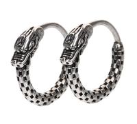 Generic Vintage Dragon Round Loop Earrings for Men Minimalist Studs Dark Style for Daily Wear and Festivals Handcrafted Classic Charm