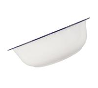 Generic Vintage Enamel Foot Bath Basin with Rim 28cm Foot Soaking Tub for Home Spa for Relaxing