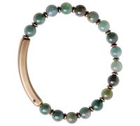 Generic Vintage Ethnic Style Agate Stone Beaded Bracelet, 6.7 In Circumference, 0.24 In Beads, Unique Power Energy Jewelry