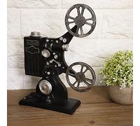 Generic Vintage Film Projector Model Handmade Props for Home Decor, Nostalgic Retro Design Movie Projector Model for Shop Window, Resin Figurine Figure for Coffee Shop