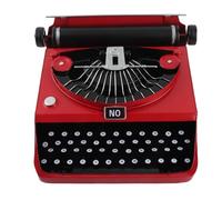 Generic Vintage Handcrafted Retro Typewriter Model Artistic Decor Piece for Home Office Iron Antique Table Decor Display Model for Living Room Studio