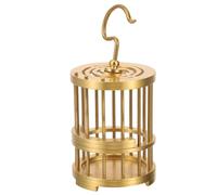 Generic Vintage Hanging Bird Cage Made of Copper for Small Birds and Insects, Decorative and Versatile with Safe Design, Stylish Golden Cage Suitable for Pet Owners Home or Garden