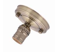 Generic Vintage Industrial Ceiling Light, E26 E27 Bulb Socket Lamp Holder with Heat Resistant Metal Iron, for Restaurant Dining Room Study Balcony (Antique Brass Color)
