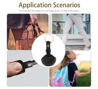 Generic Vintage Leather Key Cover with Reusable Firm Grip Retro Black Leather Key Sleeve for Secure Everyday Use