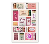 Generic Vintage Matchbox Canvas Wall Art Retro Trendy Matchbox Prints Matchbook Painting Colorful Matchsticks Aesthetic Poster Match Box Pictures Retro Boho Home Decor Unframed 12x16inch, MaximalistB