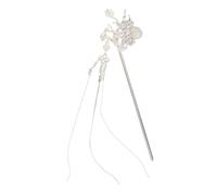 Generic Vintage Metal Chinese Hair Chopsticks Floral Embroidered Hairpin with Tassels for Women Elegant Traditional Ancient Hair Sticks for Wedding Birthday Daily Wear Accessories