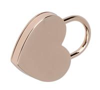 Generic Vintage Metal Heart Padlock with Key for Diary and Jewelry Box, Small Lock for Household Supplies, Silver 1.8 X 2.3in (Rose Gold)