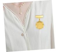 Generic Vintage Metal Medal Brooch Pin Lapel Badge for Game Props and Gymnastics Awards Zinc Alloy Construction Easy to Attach Honor Badge for Party Favors