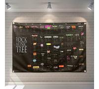 Generic Vintage Mixed Rock Band Banner Flag Artwork Heavy Metal Music Poster Wall Art Hanging Paintings Home Decoration
