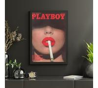 Generic Vintage Playboy French Edition 1977 Sexy Lips Woman Face Print Poster Wall Art A4
