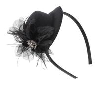 Generic Vintage Plume Headband for Women Lightweight French Design Formal Headpiece Hair Accessory with Plume and Cloth Material Suitable for Special Events and Parties