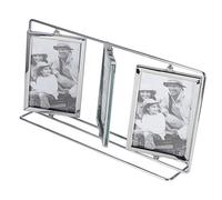 Generic Vintage Retro Large Size Rotating Photo Frame for Happy Memories, Exquisite Picture Frame for Wedding Birthday, 360 Degree Rotation, Stainless Steel Iron