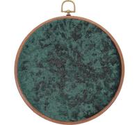 Generic Vintage round Brooches Holder Display Board 21cm Diameter Velvet Pin Wall Organizer for Brooches and Lapel Badges, Dark Green Hanging Jewelry Collection Storage Panel