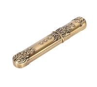 Generic Vintage Sewing Needles Holder, Metal Needle Storage Case, Portable Sewing Case Tube Box with Storage Tube, Ideal for, Quilting & Crafts (Bronze)