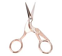 Generic Vintage Stainless Steel Sewing Scissors Durable DIY Dressmaking Fabric Cutting Tool Rose Gold 11.5x4.8cm
