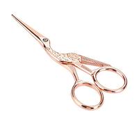 Generic Vintage Stainless Steel Sewing Scissors Durable Dressmaking Cutting Tool for DIY Crafts 11.5x4.8cm Rose Gold