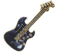 Generic Vintage Style Guitar Brooch Pin Metal Lapel Pin Fashionable Music Instrument Accessory for Men Women Decorative Badge for Clothes Backpack Handbag Elegant and Creative Design
