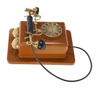 Generic Vintage Telephone Ornament Wall Mounted Iron Retro Phone Model with Authentic Retro Design for Office and Photography Prop, Easy Installation Decorative Old Telephone Decor