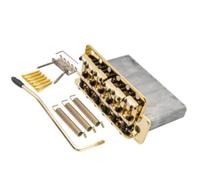 Generic Vintage Tremolo Bridge, Compatible with Fender, 1954 1969 ST | 56.5mm spacing, steel saddles, zinc alloy bridge, 42mm block, mounting hardware, MX1530P(Gold)