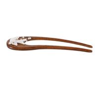 Generic Vintage U Shaped Hairpin Suitable for Updos and Prevents Slippage Simple Minimalist Wooden Hair Styling Pin for Women Hair Accessory for Parties and Daily Life