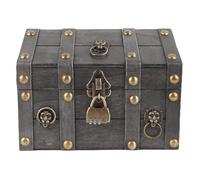Generic Vintage Wooden Jewelry Storage Box Compact Organizer with Lock for Entranceway or Dressing Table (6300J-03GK10 Aged Grey)