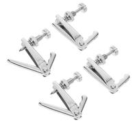 Generic Violin Fine Tuners 4Pcs Metal String Adjusters for 1/2 and 1/4 Violin and Cello Musical Instrument Replacement Parts Silver Fine Tuning Accessories for String Instruments
