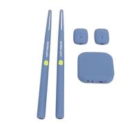 Generic Virtual Drum Kit, 3D Motion Sensing Technology VR Electronic Air Drum Set Portable Compact ABS Build Immersive Quiet Drumming for Beginners Kids Adults Home Outdoor Use (Blue)