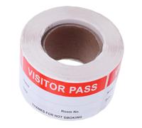 Generic Visitor Pass Stickers Self-Adhesive Name Badge Labels with Smudge-Resistant Writable Surface 300pcs Paper for Identification in High-Traffic Areas and Schools