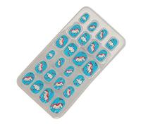 Generic Vivid Girls Glue On Nails, Cute Patterns, Short False Nails Suitable for Children, 24pcs (01)