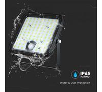 Generic Vt-432 30W Led Solar Floodlight-Cube 4800Lm Lifepo4 Battery 6.4V 6000Ma Cct: 6400K Black